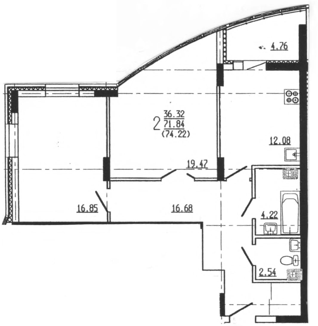 Планировка 2-комн.