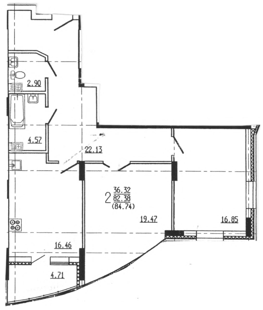 Планировка 2-комн.